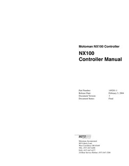NX100 Controller Manual | PDF | Occupational Safety And Health