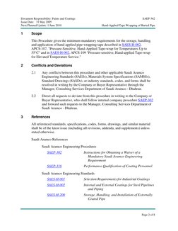 Document Responsibility: Paints and Coatings 
SAEP-362 
Issue Date:   31 May 2005 
Next Planned Update: 1 June 2010 
Hand-App