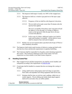 Document Responsibility: Paints and Coatings 
SAEP-362 
Issue Date:   31 May 2005 
Next Planned Update: 1 June 2010 
Hand-App