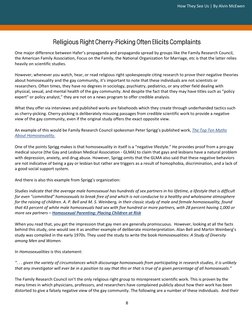 8 
 
Religious Right Cherry-Picking Often Elicits Complaints 
One major difference between Hafer’s propaganda and propaganda