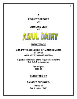1 
                                                     
 
A 
 
PROJECT REPORT 
ON 
 
COMPANY VISIT 
AT