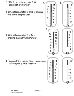 Temperature Conversion Practice Worksheet | PDF
