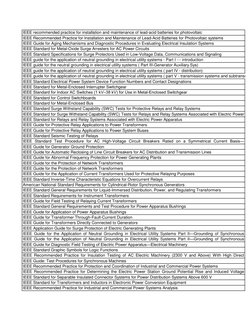 IEEE recommended practice for installation and maintenance of lead-acid batteries for photovoltaic
IEEE Recommended Practice