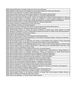 IEEE Standard DeÞnitions for Excitation Systems for Synchronous Machines
IEEE Standard for High-Potential Test Requirements f