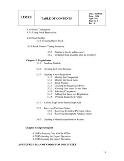 OMCI 
                                                          
 
TABLE OF CONTENTS