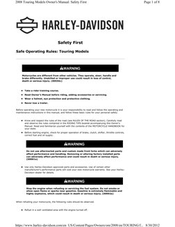 Harley 08 Street Glide Manual | PDF | Tire | Gasoline