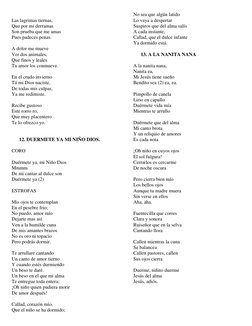 Las lagrimas tiernas,  
Que por mi derramas 
Son prueba que me amas 
Pues padeces penas. 
 
A dolor me mueve  
Ver dos anim
