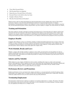  
5 Easy Office Personnel Policies  (http://smallbusiness.chron.com/5-easy-office-personnel-policies-732.html)
 
Why Person