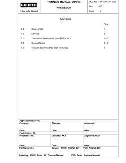 Pipe Design Thickness Calculation Guide | PDF | Pipe (Fluid Conveyance ...