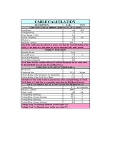 DATA 
UNIT
160
KW
415
V
0.8
50
Hz
0.9
309.1
A
0.68
210
A
1.5
2.0
3
3X95
Sq.mm
221
A
442
A
0.72
mV/Amp/Mtr
154.6
A
100
Mtr 
11