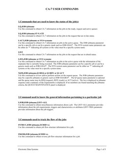 Ca7 Mainframe CA-7 Mainframe User Commands Guide | PDF | Queue (Abstract Data Type ...