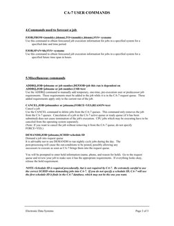 Ca7 Mainframe CA-7 Mainframe User Commands Guide | PDF | Queue (Abstract Data Type ...