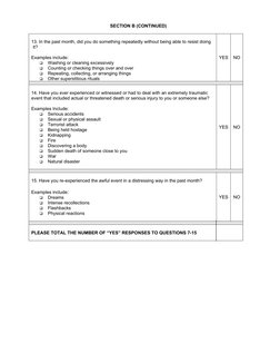Modified Mini Screen Questionnaire | PDF | Psychological Trauma | Mind