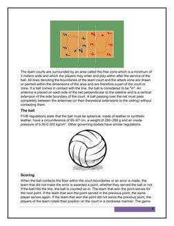 The team courts are surrounded by an area called the free zone which is a minimum of 
3 meters wide and which the players may