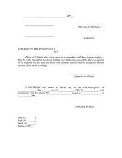 ____________, _____________________, 200__.
________________________
    (Attorney for Petitioner)
________________________