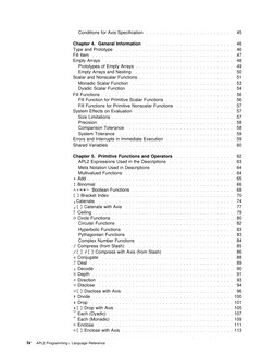 Conditions for Axis Specification
. . . . . . . . . . . . . . . . . . . . . . . . . .  45
Chapter 4. General Informatio