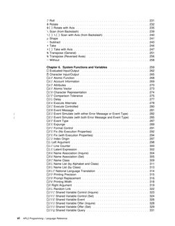 Roll  . . . . . . . . . . . . . . . . . . . . . . . . . . . . . . . . . . . . . . . . . . . 231
' Rotate  . . . . . .