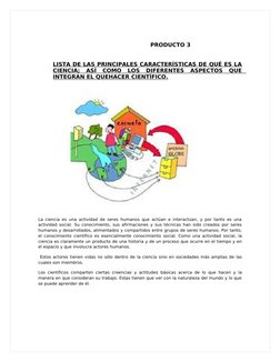 PRODUCTO 3
LISTA DE LAS PRINCIPALES CARACTERÍSTICAS DE QU