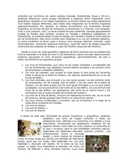 extienden por territorios de cuatro estados (Canadá, Groenlandia, Rusia y EE.UU.), 
podemos diferenciar varios grupos atendie