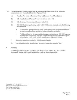 Tssa Flowchart TSSA Guidelines for Non-Nuclear Fittings | PDF | Pipe (Fluid Conveyance ...