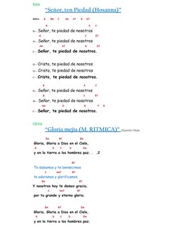 Kirie 
“Señor, ten Piedad (Hosanna)” 
 
Intro:       G     Bm    C      Am    A7     D    D7  
                    G