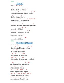 Santo 
“Santo” 
Intro:   C   F  C   F   G7 
 
    C     F                       C        F 
Santo,   Santo es el Señor