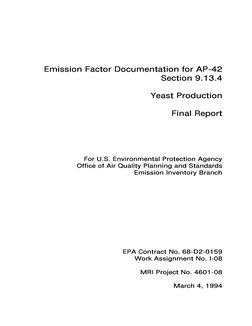 AP-42 Emission Factors for Yeast Production | PDF | Fermentation ...