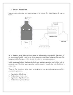 5) Process Discussion: 
In process discussion, the most important part is the process flow sheet/diagram. It is given 
below.