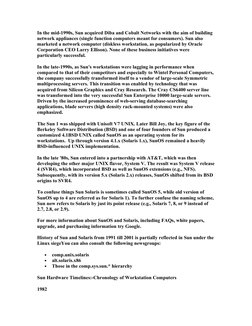 In the mid-1990s, Sun acquired Diba and Cobalt Networks with the aim of building 
network appliances (single function compute