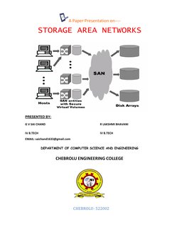 A Paper Presentation on----                                                                                 
STORAGE AREA N
