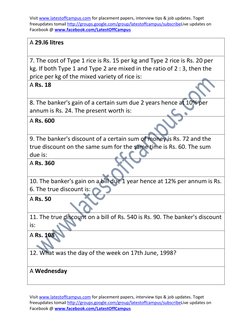 ThoughtWorks Placement Aptitude Questions | PDF | Teaching Mathematics