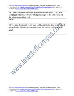 ThoughtWorks Placement Aptitude Questions | PDF | Teaching Mathematics