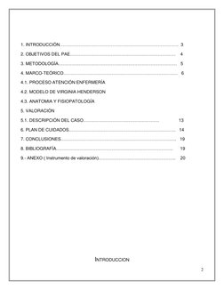 2 
 
 
 
1. INTRODUCCIÓN………………………………………………………………………  3 
2. OBJETIVOS DEL PAE………………………………………………………………    4 
3. METODOLOGÍA…………