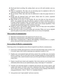 Proof-read aloud everything. By reading aloud, your ear will catch mistakes your eye 
misses. 
 Make no assumptions. The ide