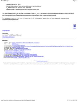 Página 2
Weibull Analysis
05-09-2011 2:13:42
http://reliabilityanalyticstoolkit.appspot.com/weibull_analysis_details
Ij is th