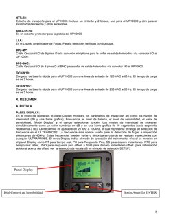 8
HTS-10: 
Estuche de transporte para el UP10000. Incluye un cinturón y 2 bolsos, uno para el UP10000 y otro para el 
focal