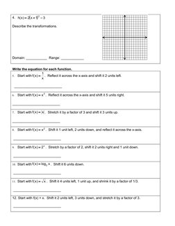 Parent Functions and Transformations Worksheet | PDF | Teaching Methods ...