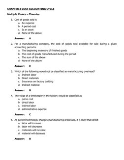 Review Material in Cost Accounting | PDF | Cost Of Goods Sold | Inventory