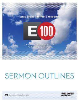 pray | read | reflect | respond
A Ministry of American Bible Society
Powered by Scripture Union
SERMON OUTLINES
