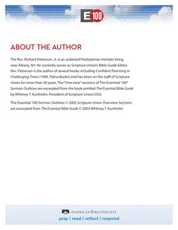 pray | read | reflect | respond
ABOUT THE AUTHOR
The Rev. Richard Patterson, Jr. is an ordained Presbyterian minister living