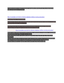 in treating symptoms related to autonomic neuropathies affecting GI tract, thus enhancing oral 
intake and absorption of nutr