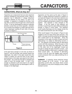 -6-
CAPACITORS, What do they do?
Capacitors are components that can store electrical
pressure (Voltage) for long periods of t