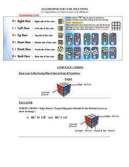 3x3 Rubik's Cube Algorithms Guide | PDF | Language Arts & Discipline