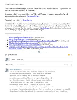 ***********************
Enter your email in the top right of the site to subscribe to the Language Hacking League e-mail list