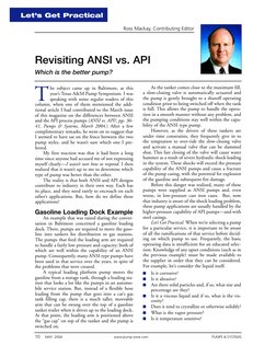 MAY  2004                                                         www.pump-zone.com
PUMPS & SYSTEMS
T
he subject came up in B