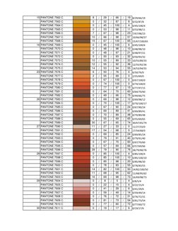 CMYK Pantone Color Chart PDF | PDF | Science & Mathematics