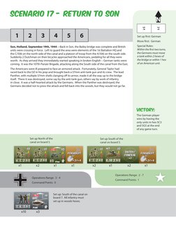 Operations Range:  2 - 7
Command Points:  1
Operations Range:  3 - 4
Command Points:  0
Victory:  
The German player 
wins by