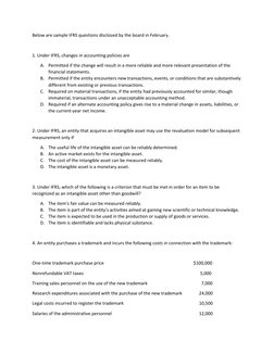 Ifrs Questions IFRS Sample Questions and Answers | PDF