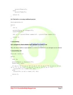 C Programming Exercises and Solutions | PDF | C (Programming Language ...
