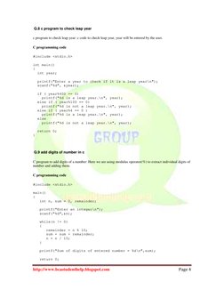 C Programming Exercises and Solutions | PDF | C (Programming Language ...